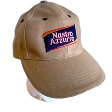 Cappello Beige Nastro Azzurro Vintage