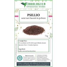 Psillio semi neri in polvere