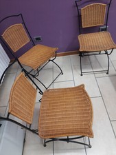 4 sedie pieghevoli in ferro