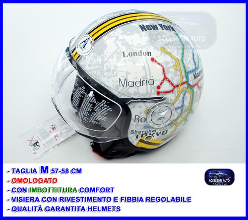 Casco jet per - scooter, moto