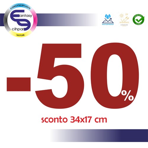 Adesivo vetrina negozio - , -50%