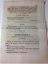 Regio Decreto 5/06/1865  Erezione cassa di risparmio a Foggia - 607