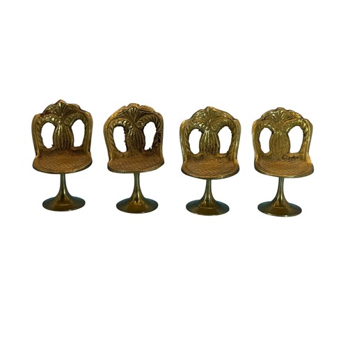 Sedie vintage ottone miniatura
