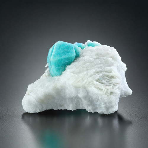 168g amazonite albite from - amazonite,