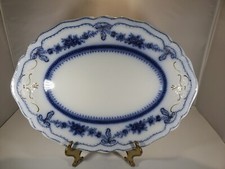 Piatto Flow Blue Staffordshire Johnson Brothers Inghilterra Glenwood