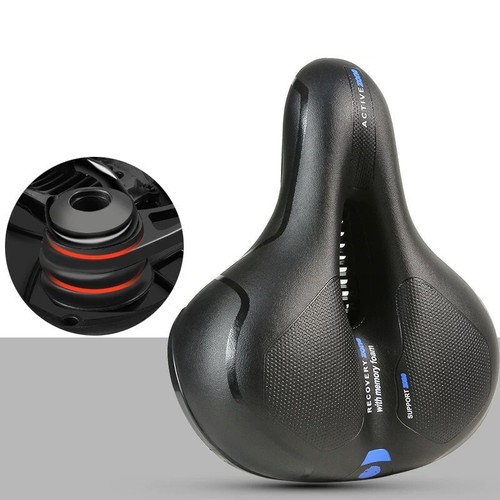 Sella bici gel larga blu - sella,