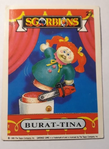 Card sgorbions 1985 burat tina - card,