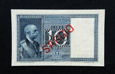 1935 ITALIA grande rarità R5 SPECIMEN SAGGIO banconota 10 lire con certificato