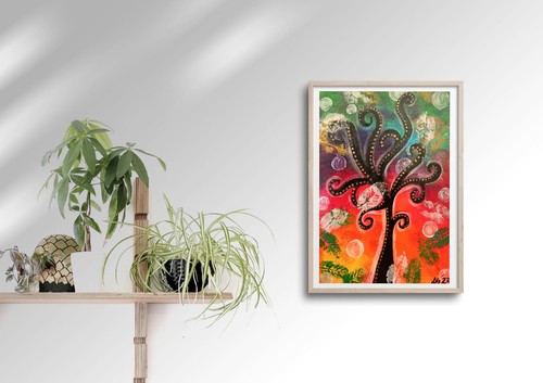 Quadretto decorativo albero - quadretto,