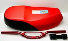 Kit Tuning Sella-Sattel BOOSTER Fino 2003 Rosso/Nera + Mozzo e Manubrio NAKED