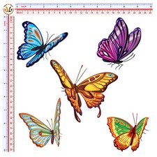 Farfalle adesivi sticker buttefly helmet tuning auto moto casco print pvc 5 Pz.