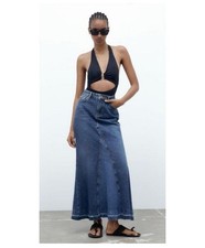 ZARAZW GONNA LUNGA DENIM maxi