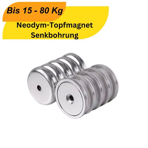 Magneti neodimio con - con, foro
