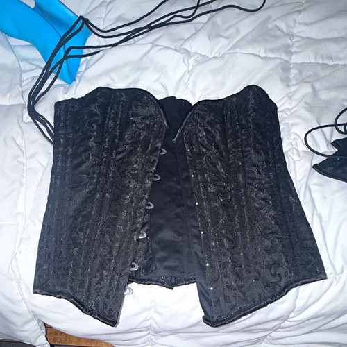 Corsetto sottobusto nero punk