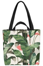 Borsa foglie di palma rosa foglia di palma floreale botanica foresta tropicale giardino