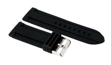 Cinturino in gomma nero per orologio ansa 22mm tipo panerai silicone caucciù