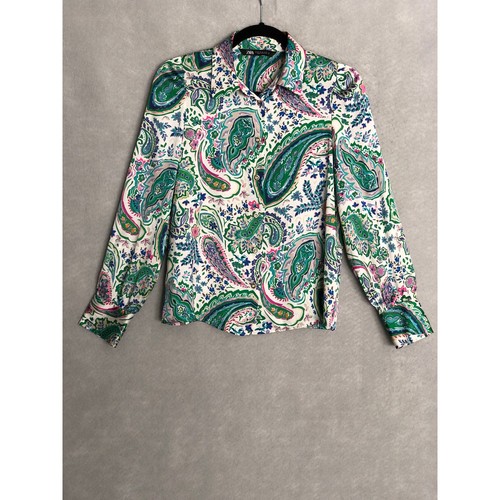Top zara paisley con bottoni - top,