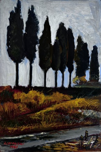 Paesaggio toscano olio - “paesaggio, toscano”