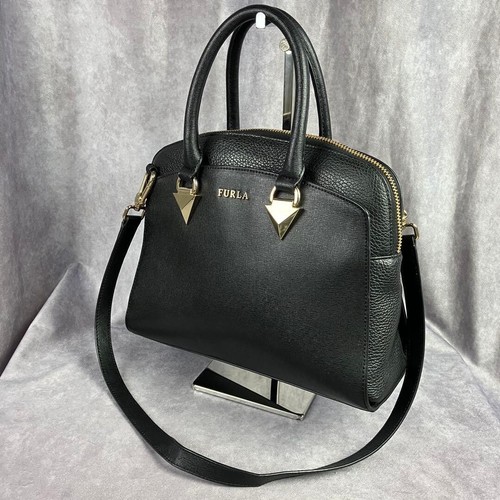 Furla black leather 2way - furla,