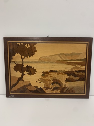 Quadro legno intarsiato cm - in,