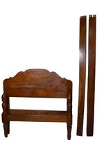 antico rustico letto singolo in noce massello epoca '700 RESTAURATO