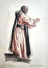 Studio per l'Abate dell'Abbazia di Vallombrosa di Silvestro Pistolesi cm 35x50