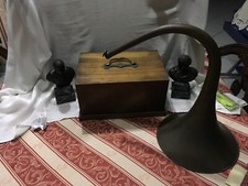 ANTICO FONOGRAFO FRANCESE” LE CHANTECLAIR “+COFANETTO PER CILINDRI +22 CILINDRI