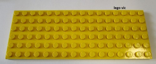 Lego 3027 plate 6x16 - 6x16, yellow