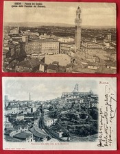 ?2 Rare Cartoline di Siena S. Domenico Piazza del Campo 1902/1911 PERFETTE?