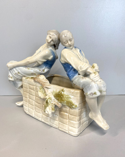 Antico vaso scultura fioriera - antico,