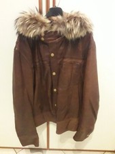 giubbino giacca 100% VERA PELLE JEAN'S PAUL GAULTIER con cappuccio removibile