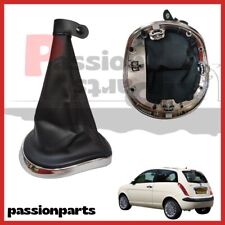CUFFIA  CAMBIO LANCIA Y YPSILON DAL 2003 2011 IN PELLE CORNICE CROMATA GHIERA