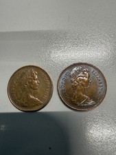 RARA MONETE  REGNO UNITO 1 NEW PENNY 1971 -1975 REGINA ELISABETTA II - ORIGINALE