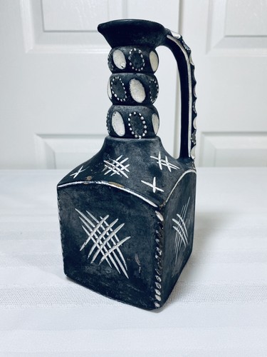 Raro vaso brocca vintage nero