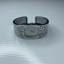 Orologio F Mingdu Acciaio Argento Bracciale Cristalli Glam Non Testato