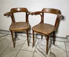 Un set 2 sedie/sedie da scrivania con braccioli antichi Thonet anni '20 circa