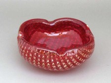 Posacenere Murano rosso con