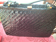 Borsa  firmata RODO vintage  rara  di   midollino e  metalleria ottone