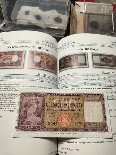 500 lire italia ornata - 500,