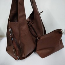 Borsa a tracolla e marsupio Coveri Collection in ecopelle marrone cioccolato fondente nuova!