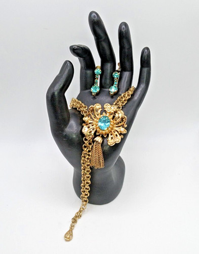 Vintage coro aqua faux - coro,