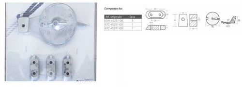 Kit anodi yamaha - yamaha, 4t40-60