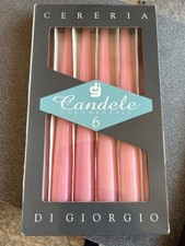 candele rosa coniche lunghe