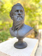 Statua Poseidone - Grande busto di mitologia greca in marmo, scultura da...