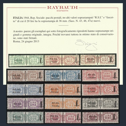 1944 italia pacchi - 1944, r.s.i.
