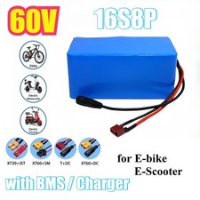 Batteria agli ioni di litio 60V 50Ah per scooter elettrico e-bike 16S8P con BMS lunga autonomia
