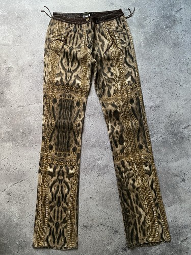 Jeans pantaloni leopardati