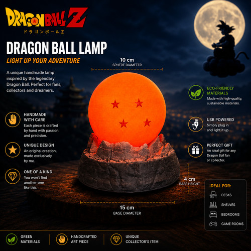 Dragon ball lamp 10cm - ball, z