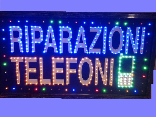 Insegna led 65x35 con - led,