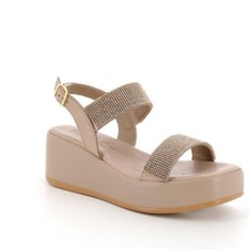 SANDALO CON ZEPPA IN PELLE DA